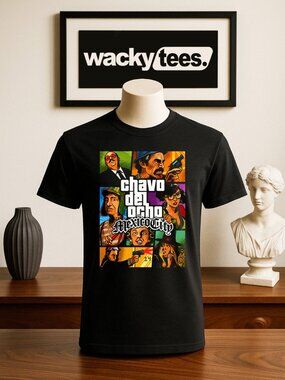 Chavo Del Ocho Mexico City Gaming Style Full Color Funny Graphic Tee Shirt